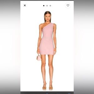 Michael Costello x REVOLVE Ava Dress in Light Pink Small One Shoulder NWT